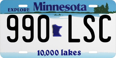 MN license plate 990LSC