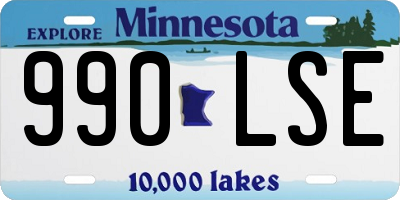 MN license plate 990LSE