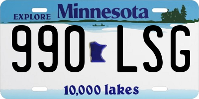 MN license plate 990LSG
