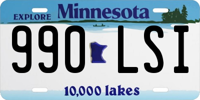 MN license plate 990LSI