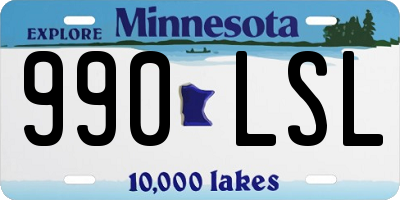 MN license plate 990LSL