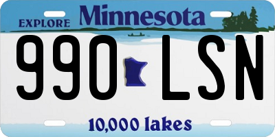 MN license plate 990LSN