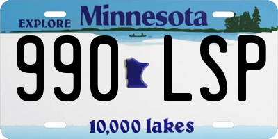 MN license plate 990LSP