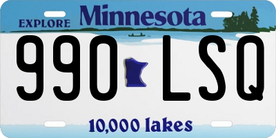 MN license plate 990LSQ