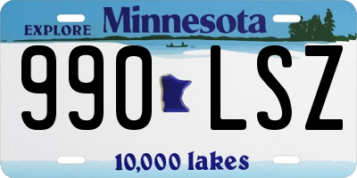 MN license plate 990LSZ