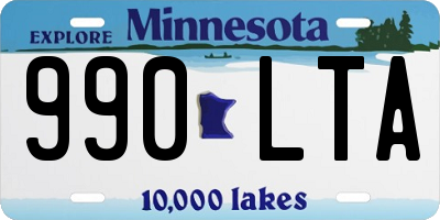 MN license plate 990LTA