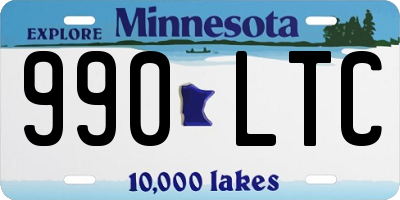 MN license plate 990LTC