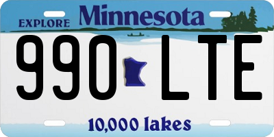 MN license plate 990LTE