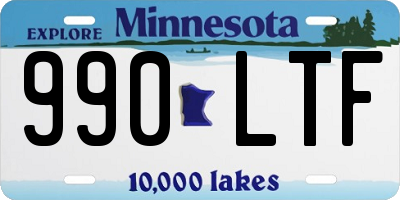 MN license plate 990LTF