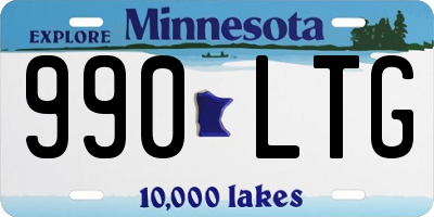 MN license plate 990LTG