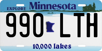 MN license plate 990LTH