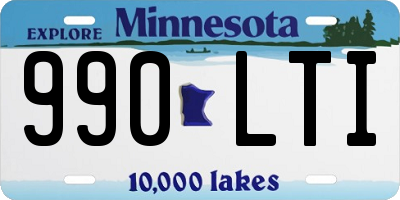 MN license plate 990LTI