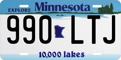 MN license plate 990LTJ