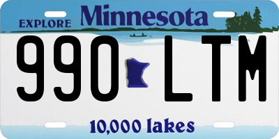 MN license plate 990LTM