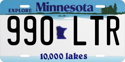 MN license plate 990LTR