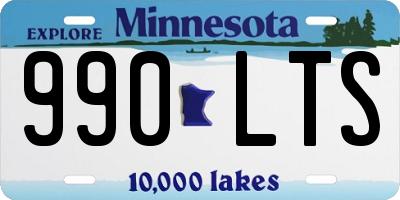 MN license plate 990LTS
