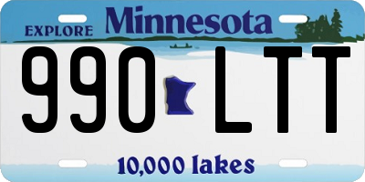 MN license plate 990LTT