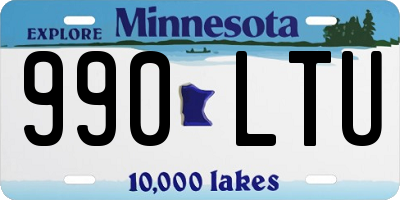 MN license plate 990LTU