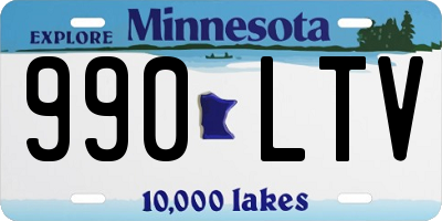 MN license plate 990LTV