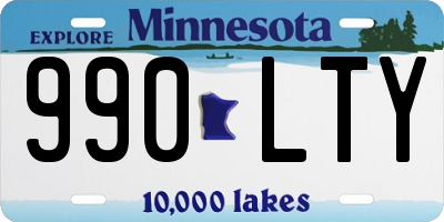 MN license plate 990LTY