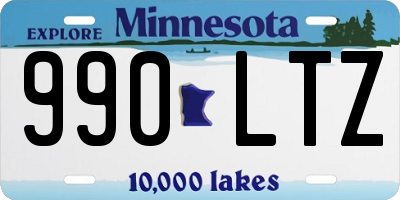 MN license plate 990LTZ