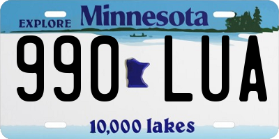 MN license plate 990LUA