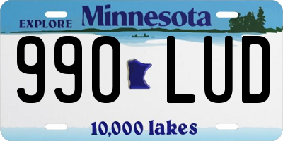 MN license plate 990LUD