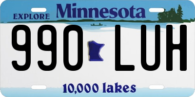 MN license plate 990LUH