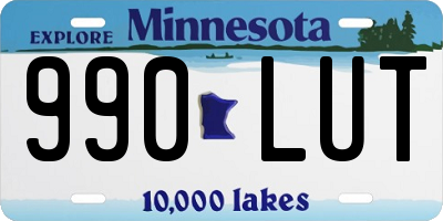 MN license plate 990LUT