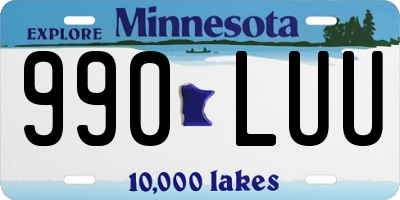 MN license plate 990LUU