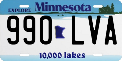 MN license plate 990LVA