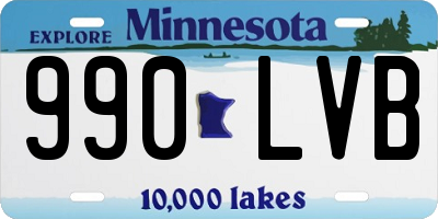 MN license plate 990LVB