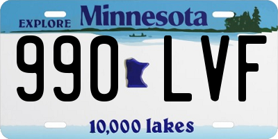 MN license plate 990LVF