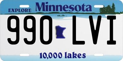 MN license plate 990LVI