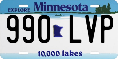 MN license plate 990LVP