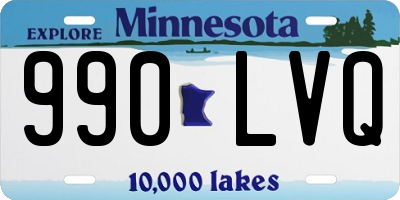 MN license plate 990LVQ
