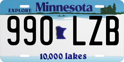 MN license plate 990LZB