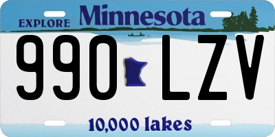 MN license plate 990LZV