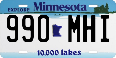 MN license plate 990MHI