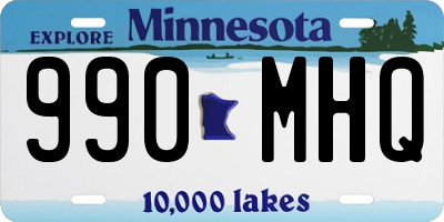 MN license plate 990MHQ