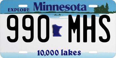 MN license plate 990MHS