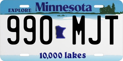 MN license plate 990MJT