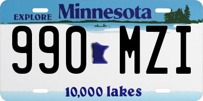 MN license plate 990MZI