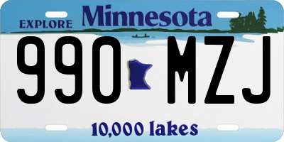 MN license plate 990MZJ