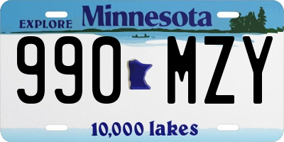 MN license plate 990MZY