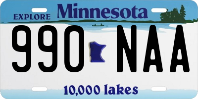 MN license plate 990NAA