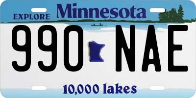 MN license plate 990NAE