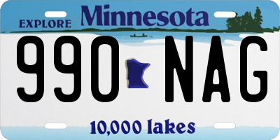 MN license plate 990NAG