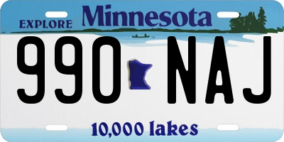 MN license plate 990NAJ