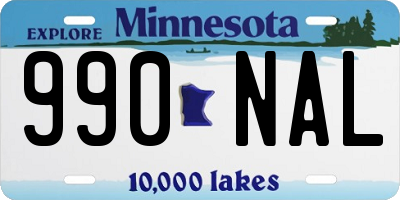 MN license plate 990NAL